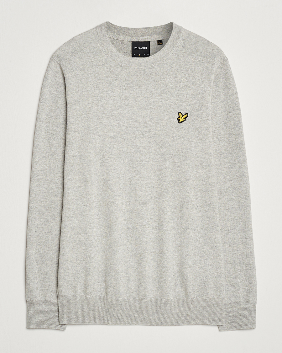 Homme | Pulls Et Tricots | Lyle & Scott | Cotton/Merino Crew Neck Jumper Light Grey Marl