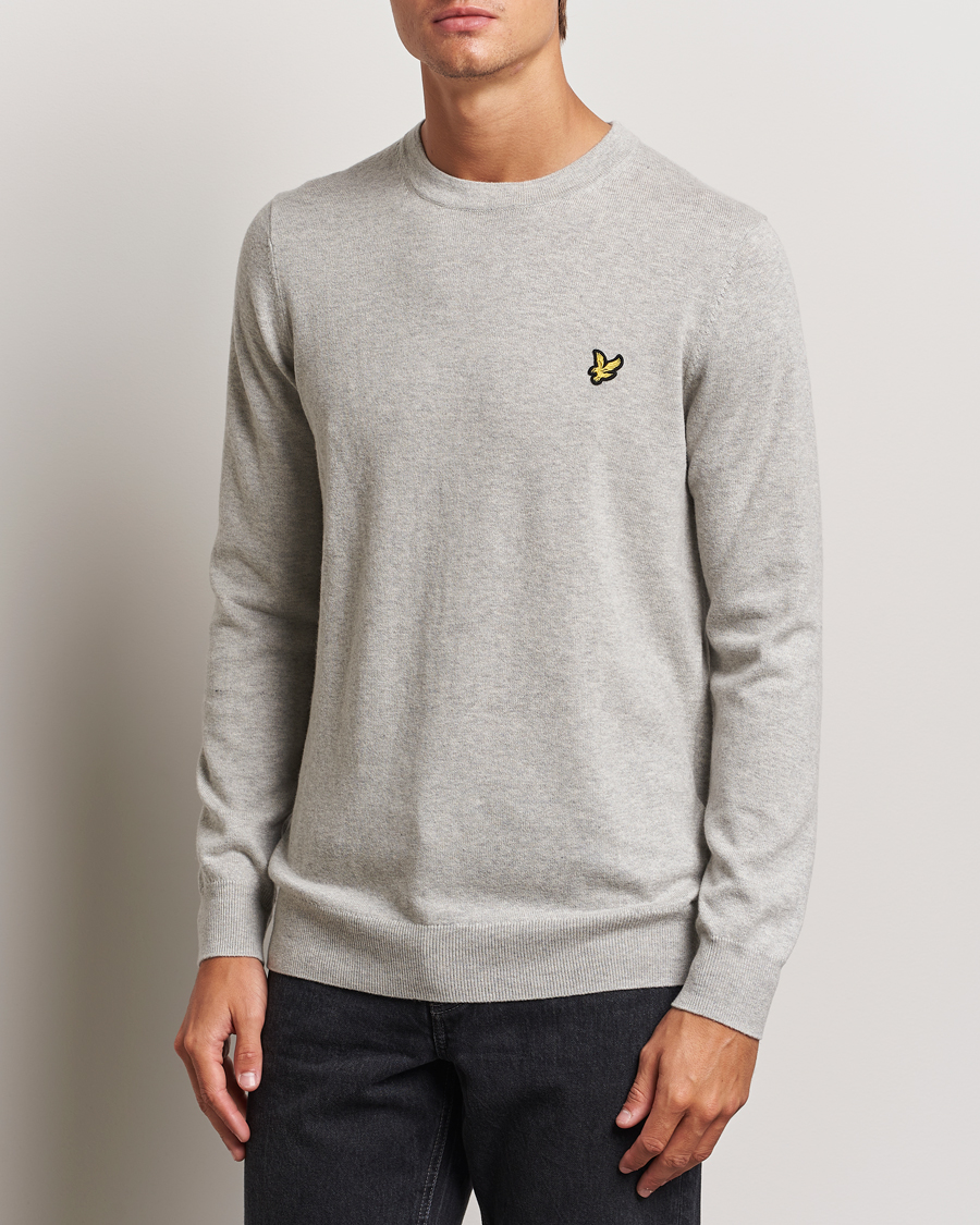 Homme | Pulls Et Tricots | Lyle & Scott | Cotton/Merino Crew Neck Jumper Light Grey Marl
