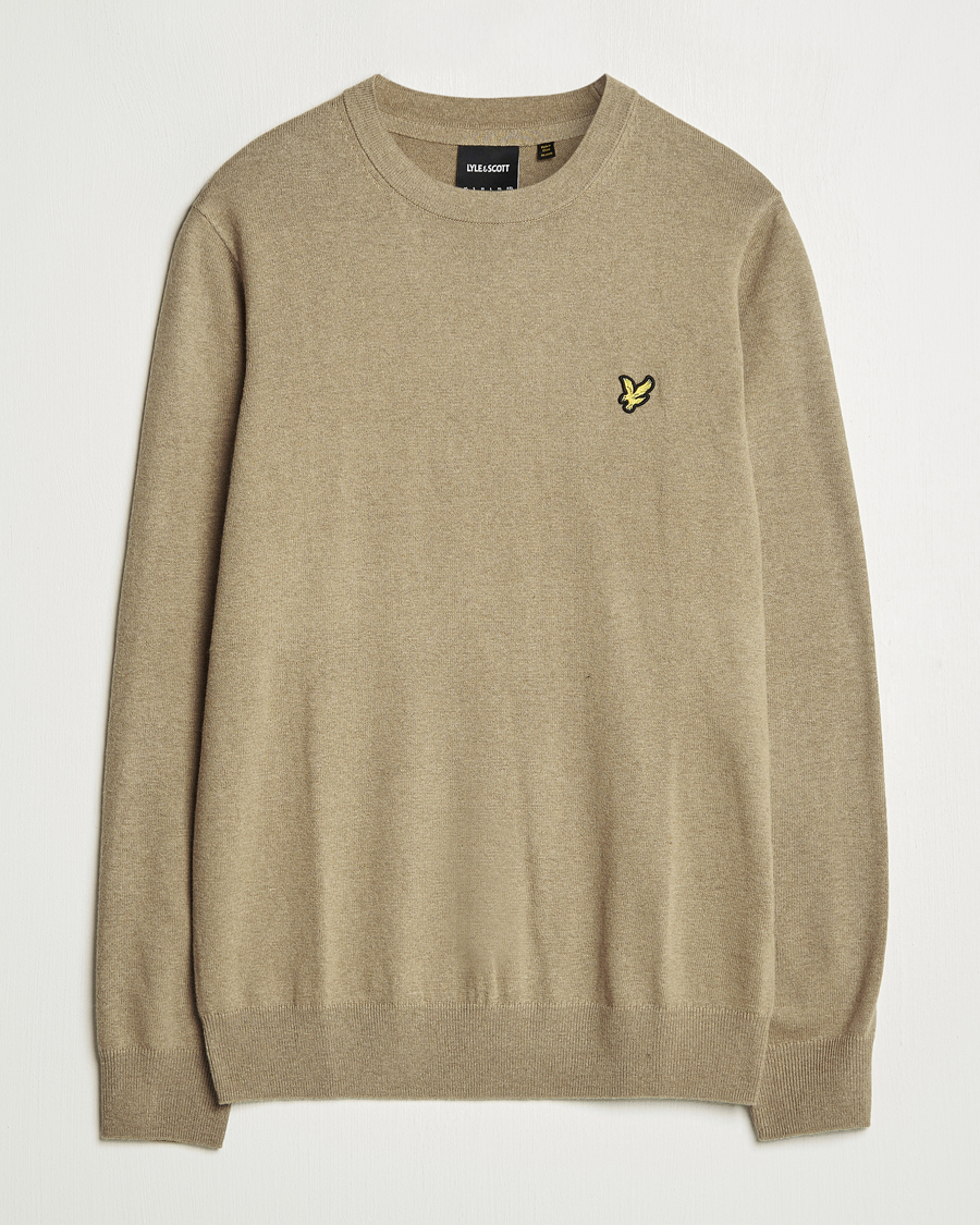 Homme | Pulls Et Tricots | Lyle & Scott | Cotton/Merino Crew Neck Jumper Sage Uniform