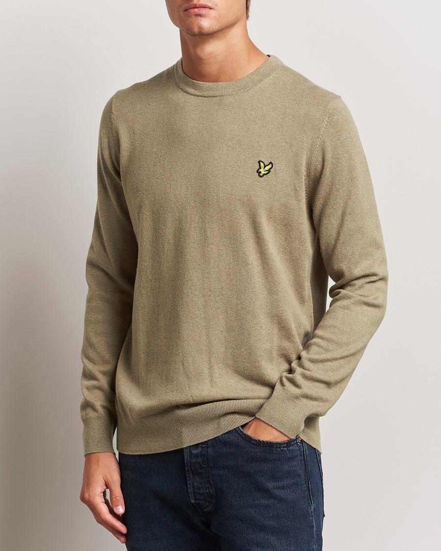 Homme | Pulls Et Tricots | Lyle & Scott | Cotton/Merino Crew Neck Jumper Sage Uniform