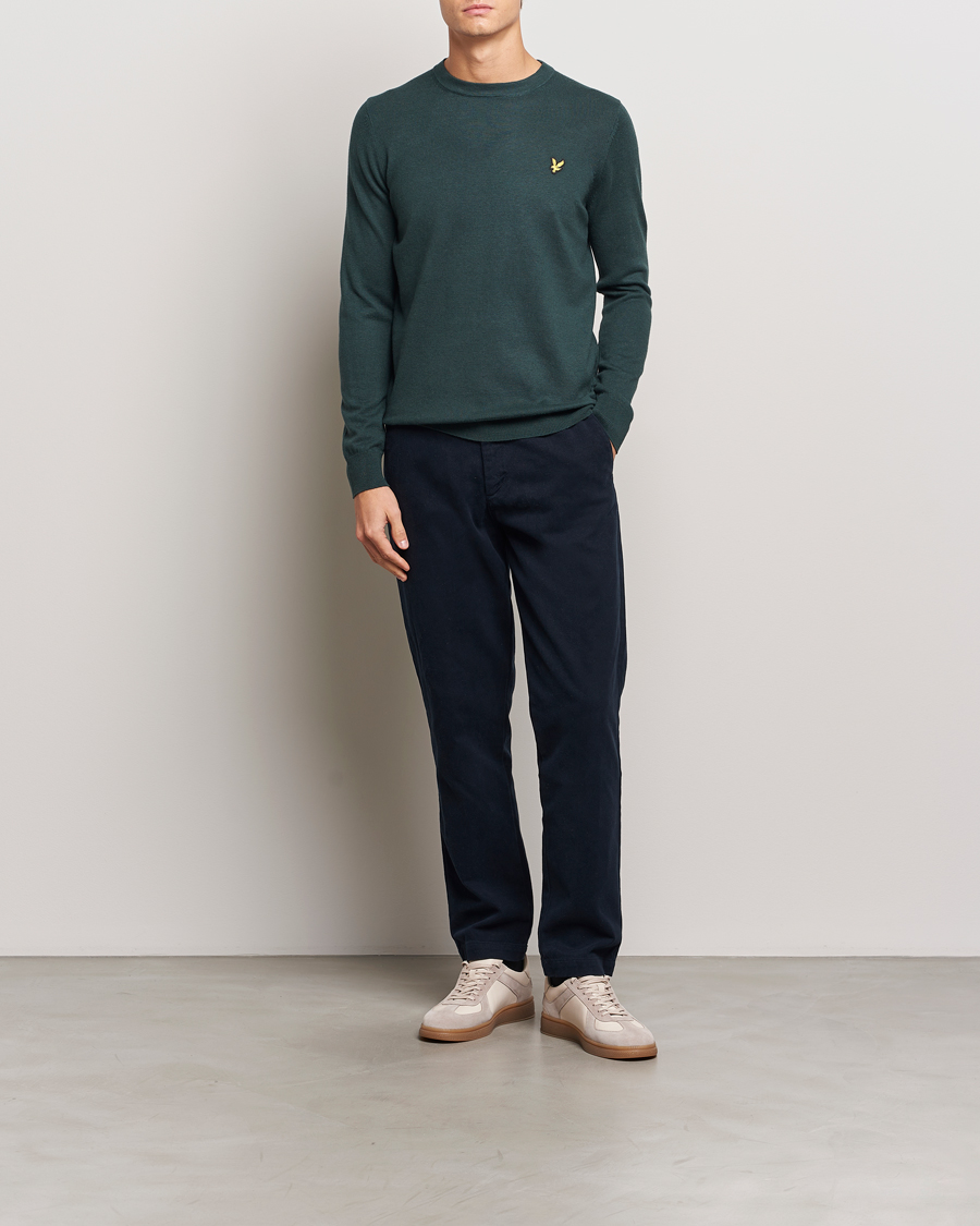Homme | Pulls Et Tricots | Lyle & Scott | Cotton/Merino Crew Neck Jumper Argyle Teal