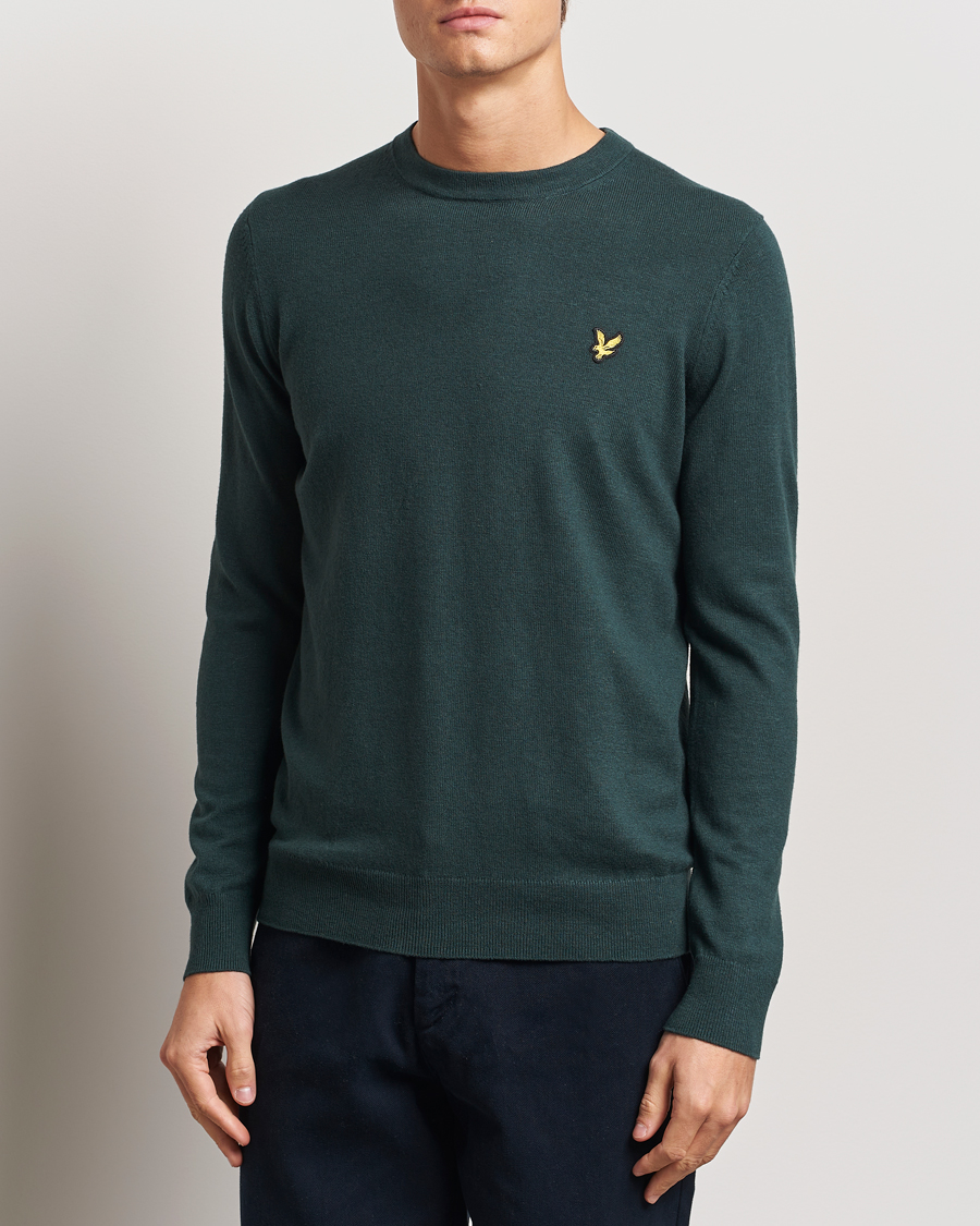 Homme | Pulls Et Tricots | Lyle & Scott | Cotton/Merino Crew Neck Jumper Argyle Teal