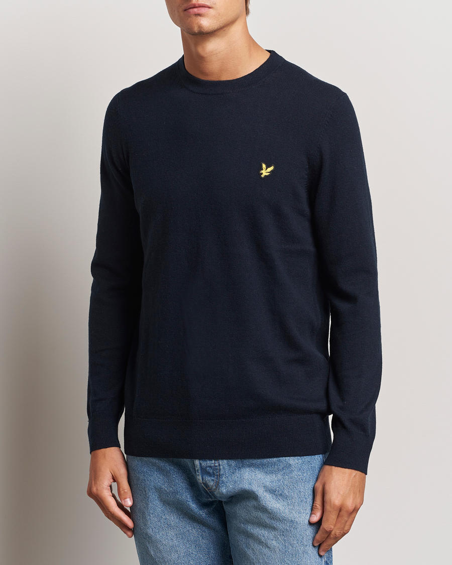Homme | Pulls Et Tricots | Lyle & Scott | Cotton/Merino Crew Neck Jumper Dark Navy