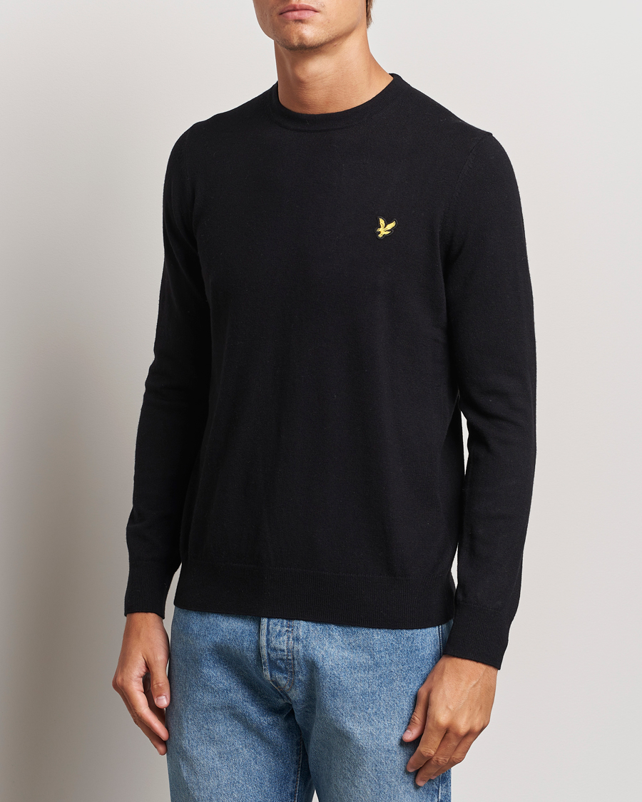 Homme | Pulls Et Tricots | Lyle & Scott | Cotton/Merino Crew Neck Jumper Jet Black