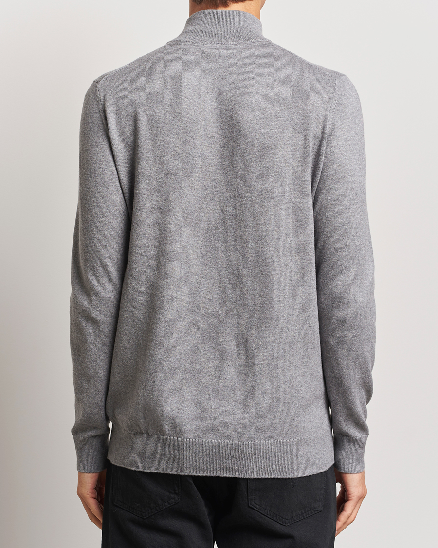 Homme | Pulls Et Tricots | Lyle & Scott | Cotton/Merino Half Zip Mid Grey Marl
