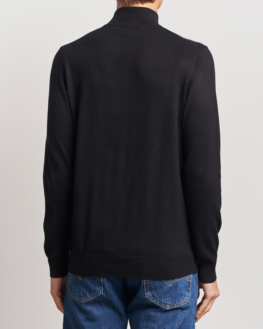 Homme | Pulls Et Tricots | Lyle & Scott | Cotton/Merino Half Zip Jet Black