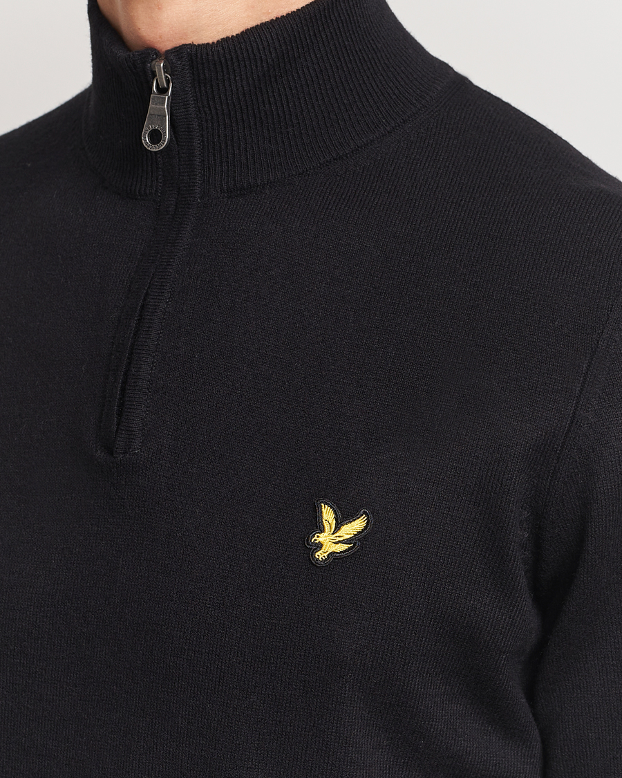 Homme | Pulls Et Tricots | Lyle & Scott | Cotton/Merino Half Zip Jet Black