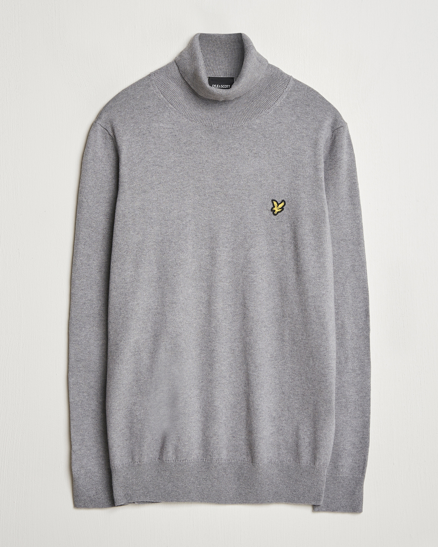 Homme | Pulls Et Tricots | Lyle & Scott | Cotton/Merino Turtleneck Mid Grey Marl