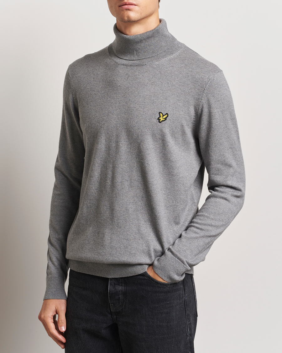 Homme | Pulls Et Tricots | Lyle & Scott | Cotton/Merino Turtleneck Mid Grey Marl