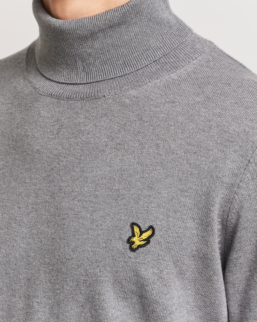 Homme | Pulls Et Tricots | Lyle & Scott | Cotton/Merino Turtleneck Mid Grey Marl