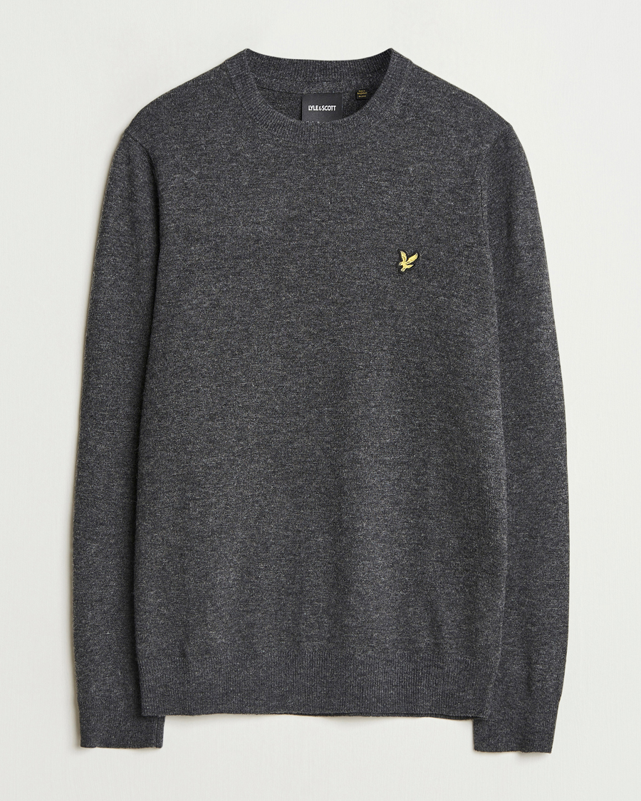Homme | Pulls Et Tricots | Lyle & Scott | Lambswool Crew Neck Pullover Charcoal Marl