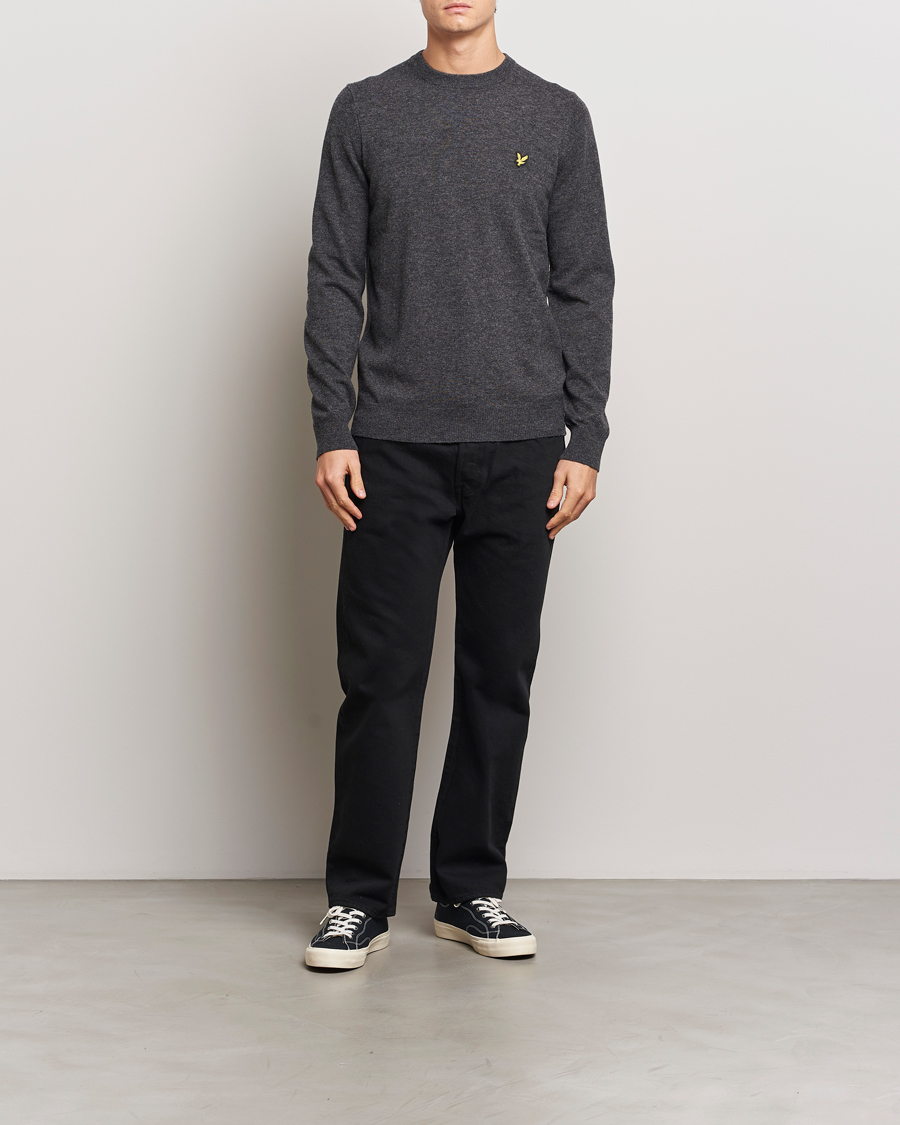 Homme | Pulls Et Tricots | Lyle & Scott | Lambswool Crew Neck Pullover Charcoal Marl