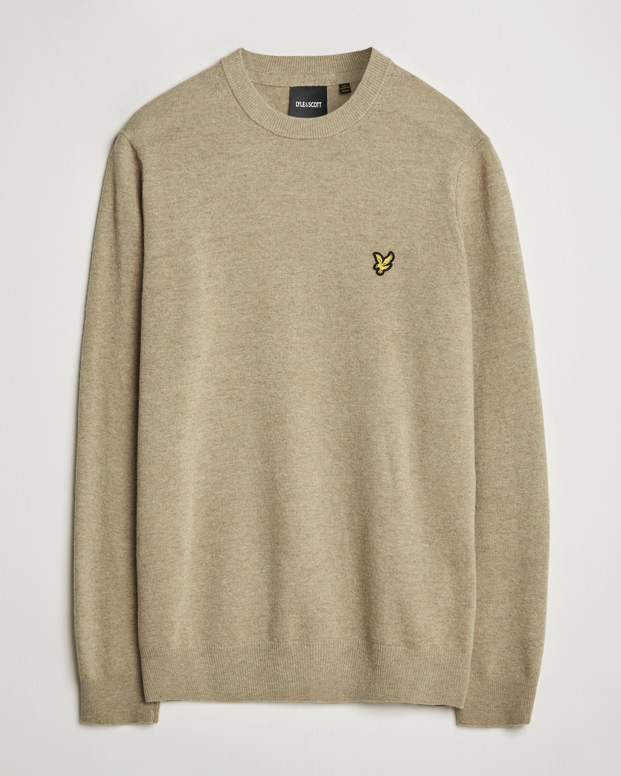 Homme | Pulls Et Tricots | Lyle & Scott | Lambswool Crew Neck Pullover Sage Uniform Marl