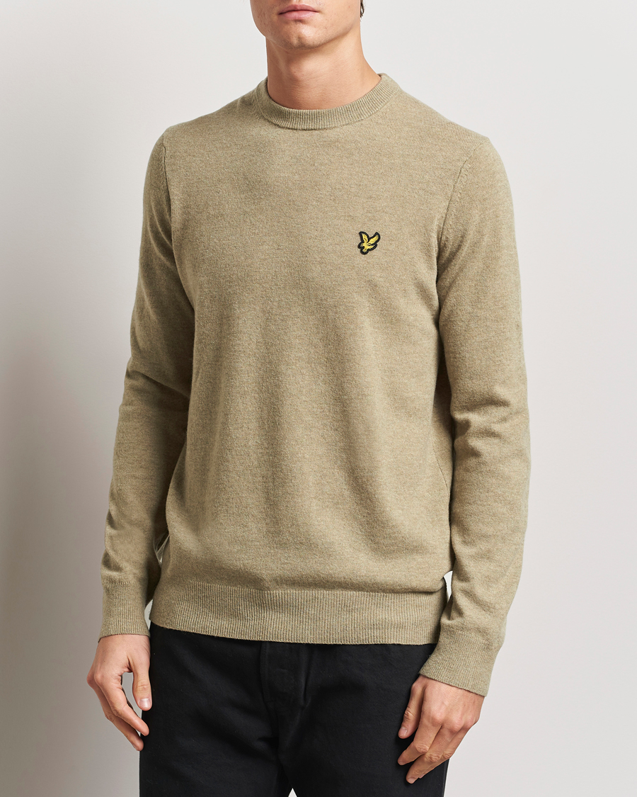 Homme | Pulls Et Tricots | Lyle & Scott | Lambswool Crew Neck Pullover Sage Uniform Marl