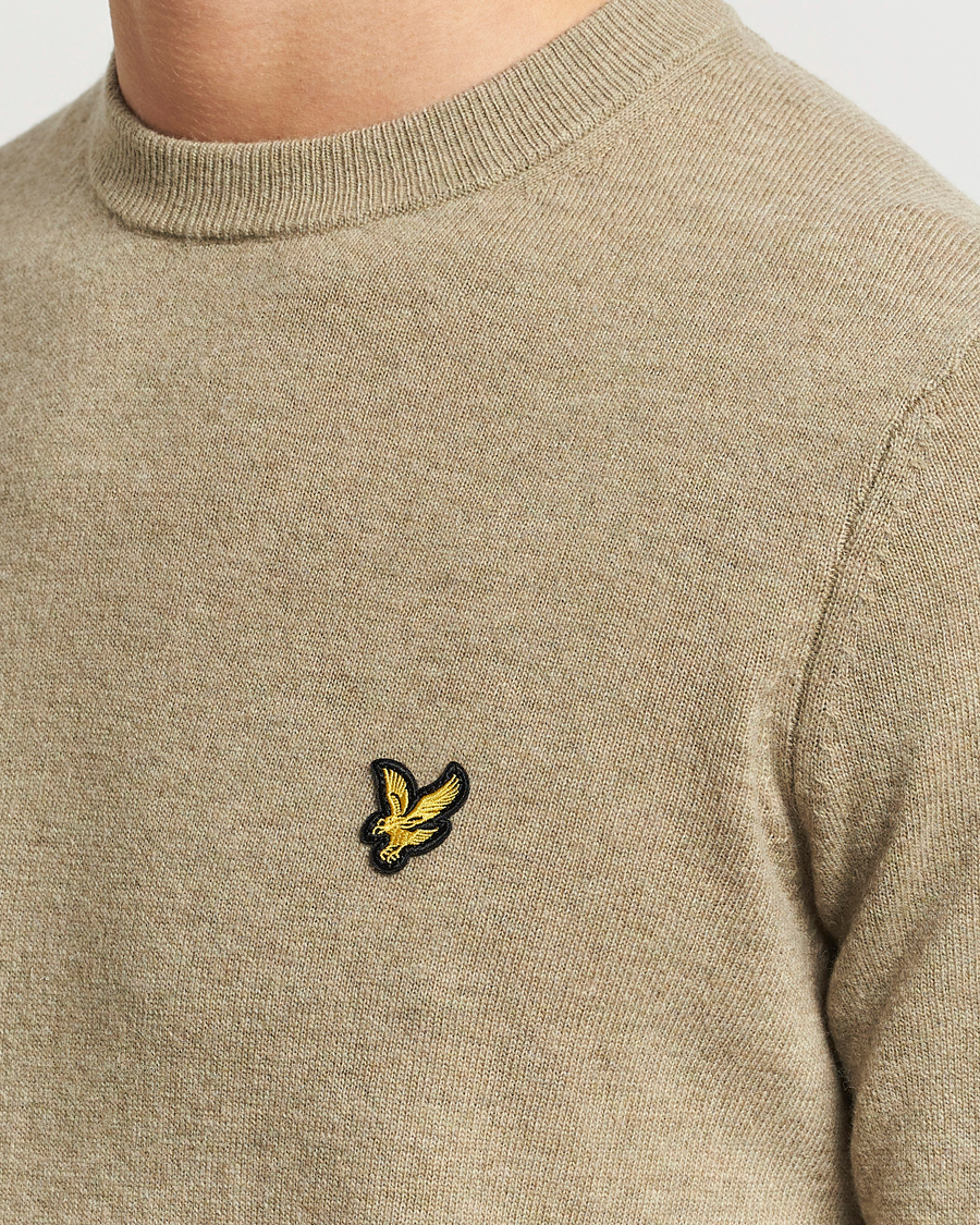 Homme | Pulls Et Tricots | Lyle & Scott | Lambswool Crew Neck Pullover Sage Uniform Marl