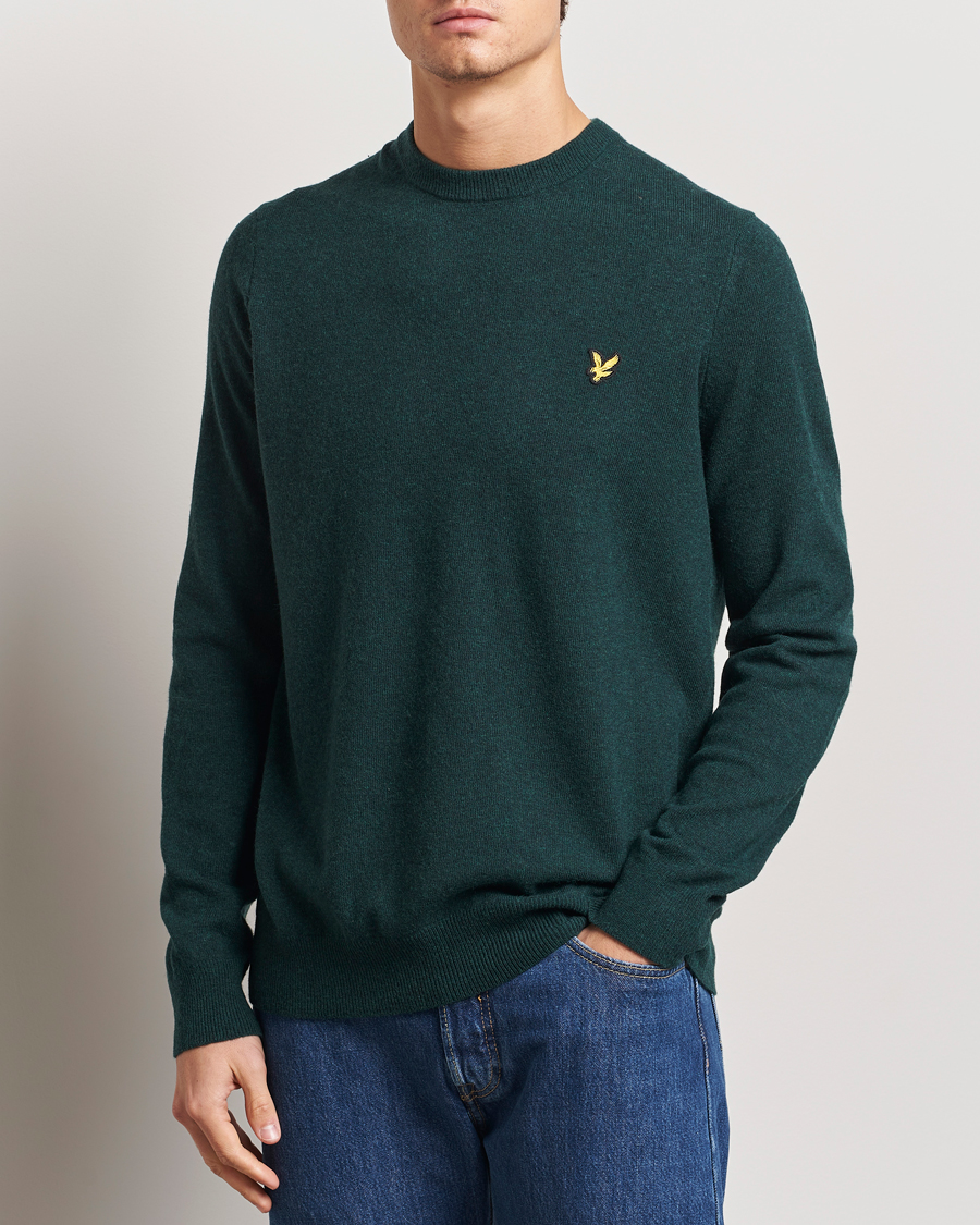 Homme | Pulls Et Tricots | Lyle & Scott | Lambswool Crew Neck Pullover Argyle Teal Marl