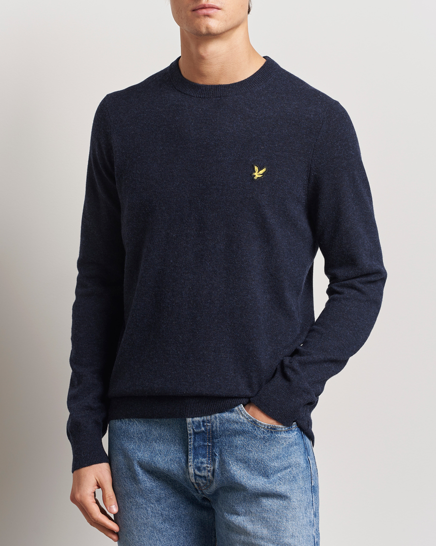 Homme | Pulls Et Tricots | Lyle & Scott | Lambswool Crew Neck Pullover Dark Navy Marl