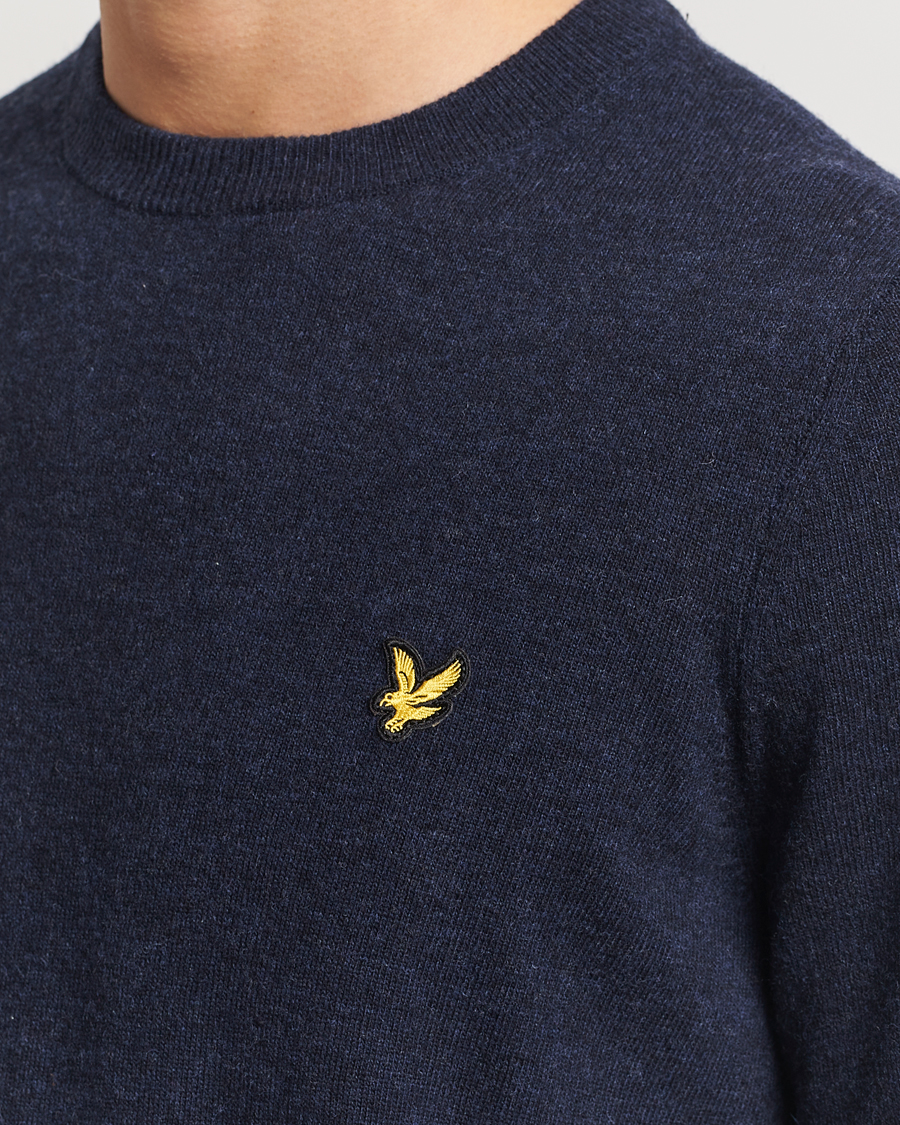 Homme | Pulls Et Tricots | Lyle & Scott | Lambswool Crew Neck Pullover Dark Navy Marl