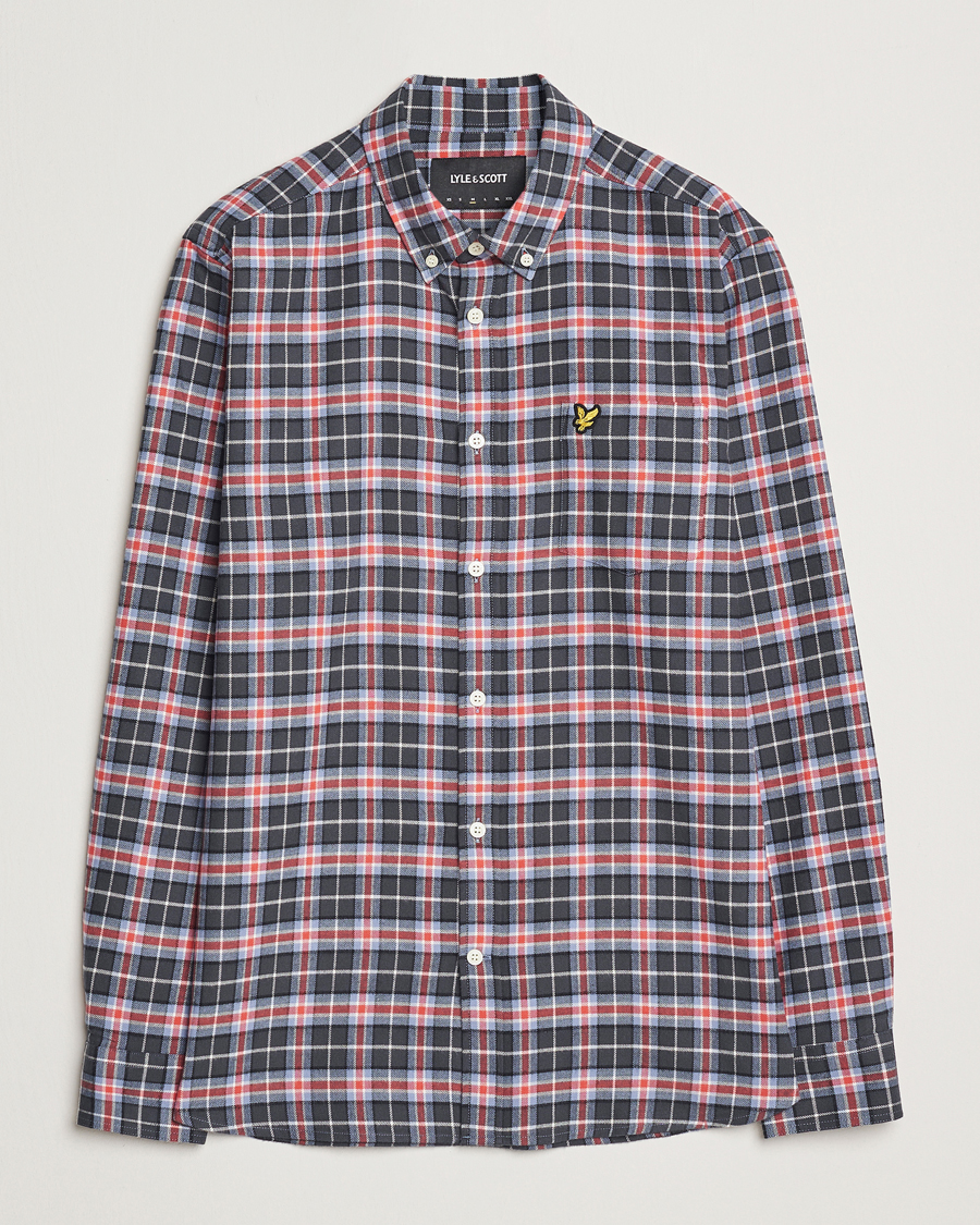 Homme | Chemises | Lyle & Scott | Checked Flannel Shirt Blue Smoke