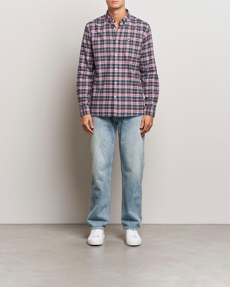 Homme | Chemises | Lyle & Scott | Checked Flannel Shirt Blue Smoke