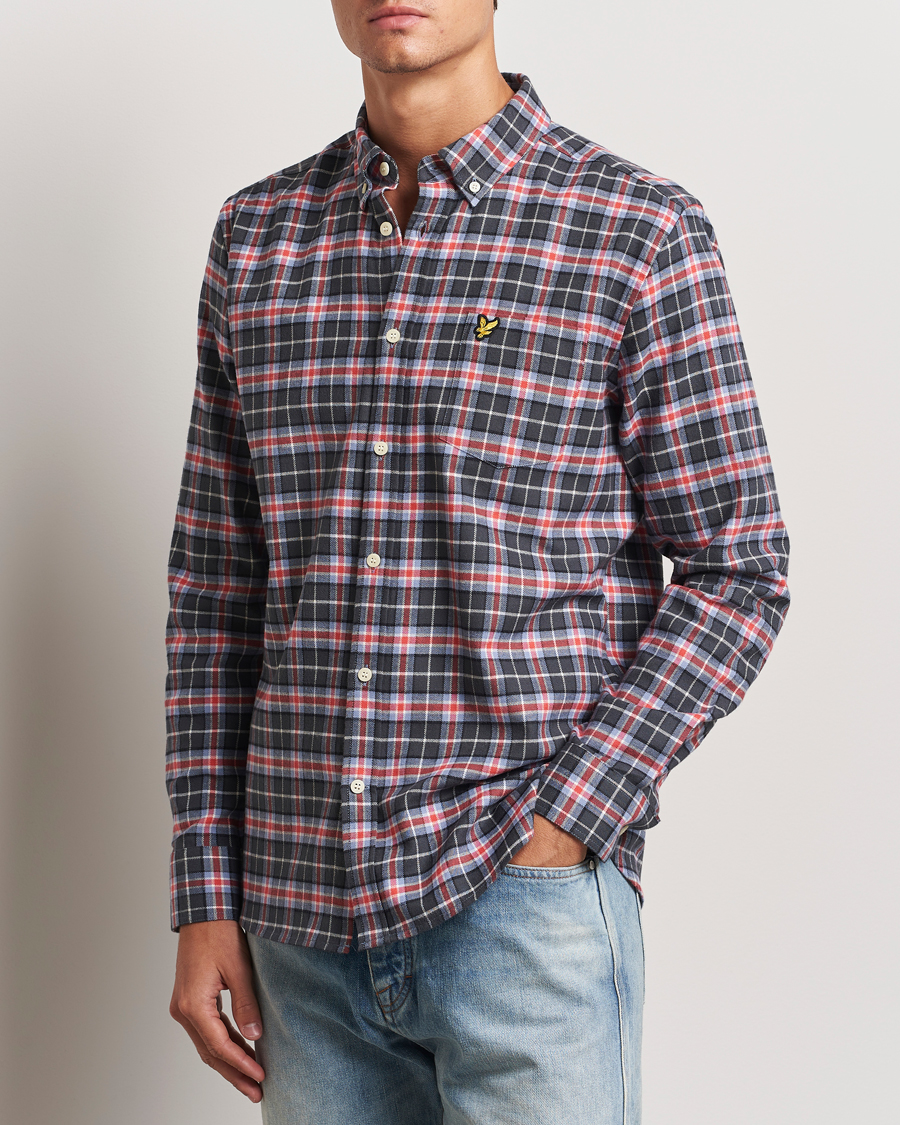 Homme | Chemises | Lyle & Scott | Checked Flannel Shirt Blue Smoke