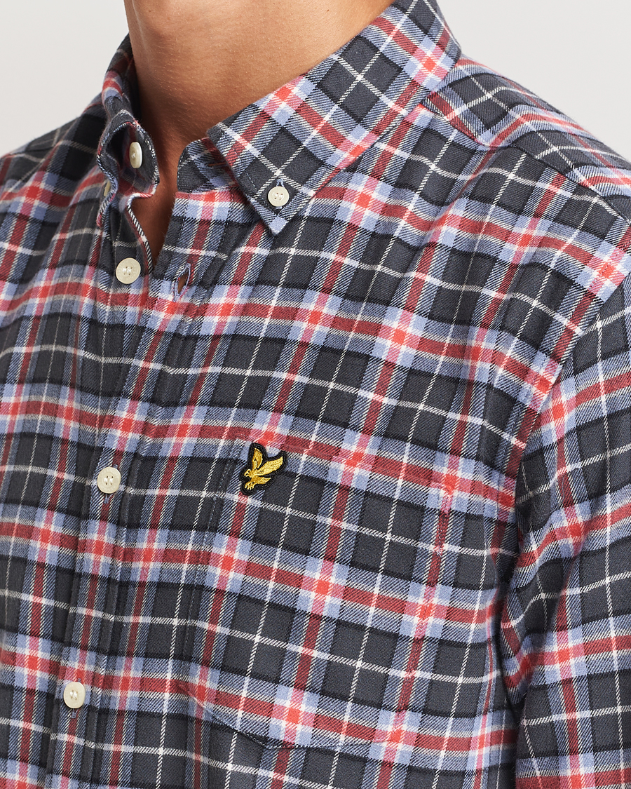 Homme | Chemises | Lyle & Scott | Checked Flannel Shirt Blue Smoke