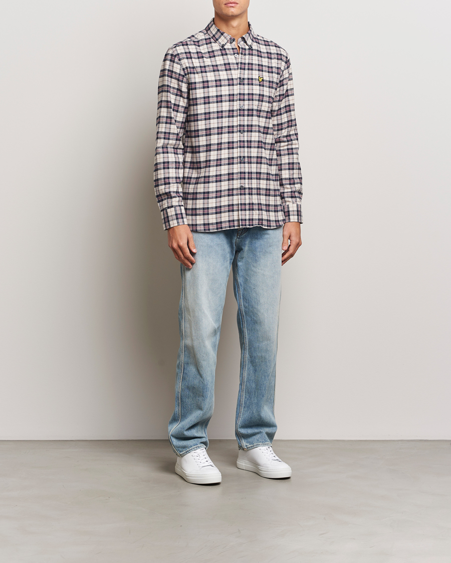 Homme | Chemises | Lyle & Scott | Checked Flannel Shirt Dark Navy