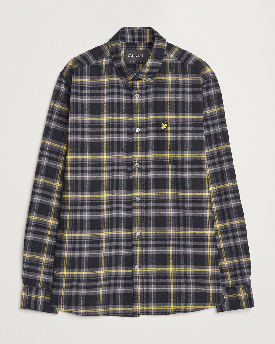 Homme | Chemises | Lyle & Scott | Checked Flannel Shirt Jet Black