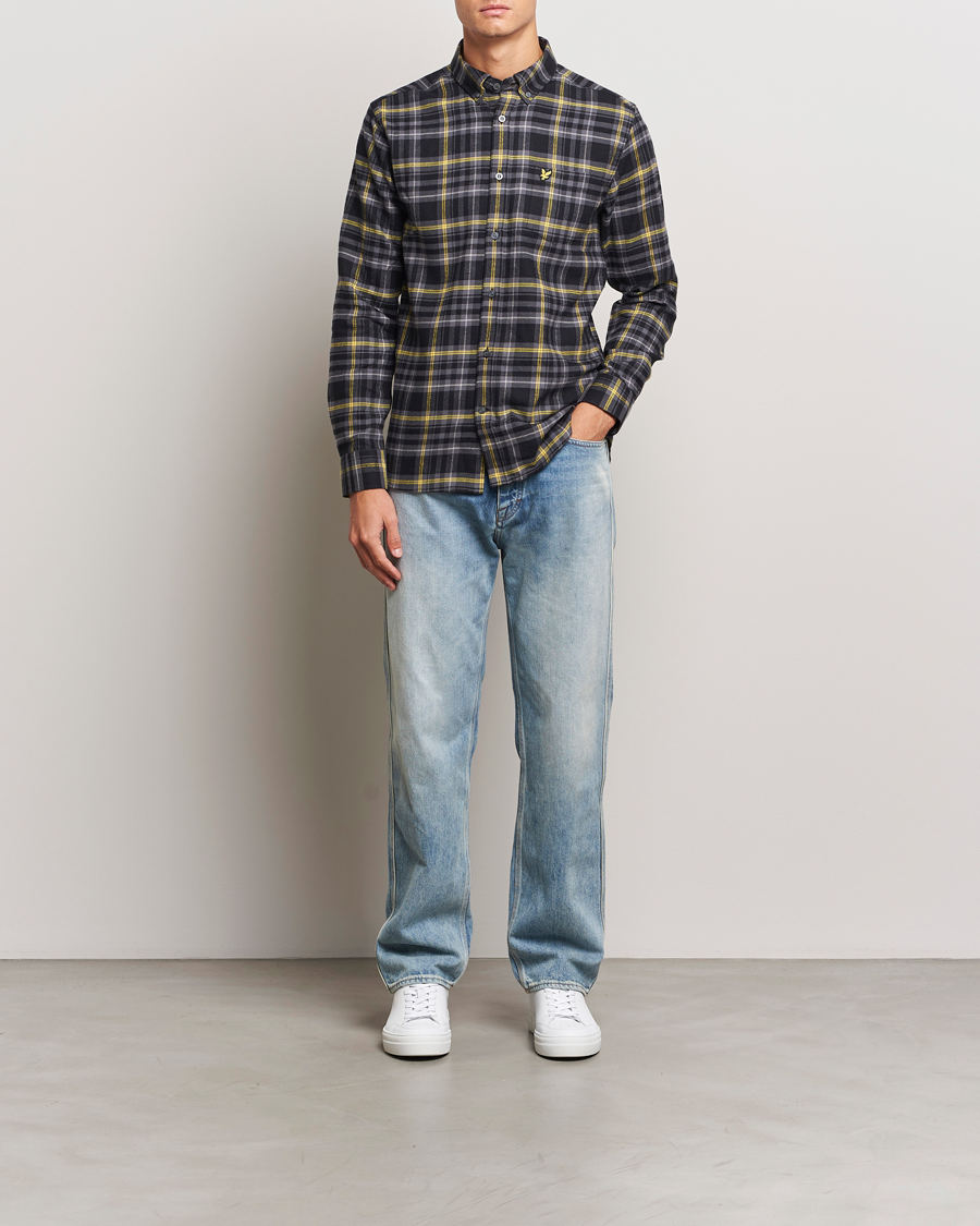 Homme | Chemises | Lyle & Scott | Checked Flannel Shirt Jet Black