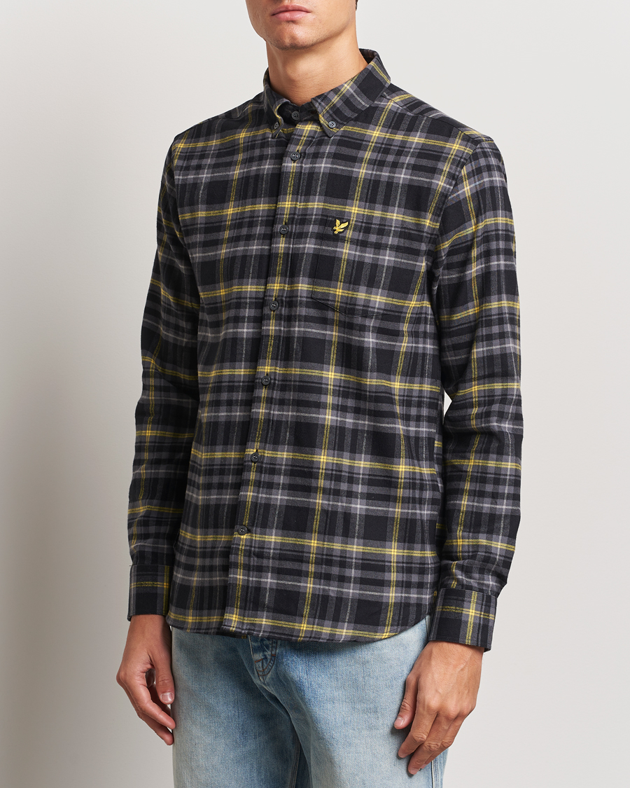 Homme | Chemises | Lyle & Scott | Checked Flannel Shirt Jet Black