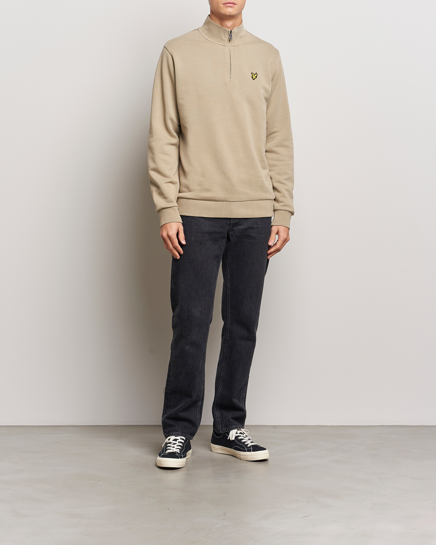 Homme | Pulls Et Tricots | Lyle & Scott | Loopback Half Zip Sweater Sage Uniform