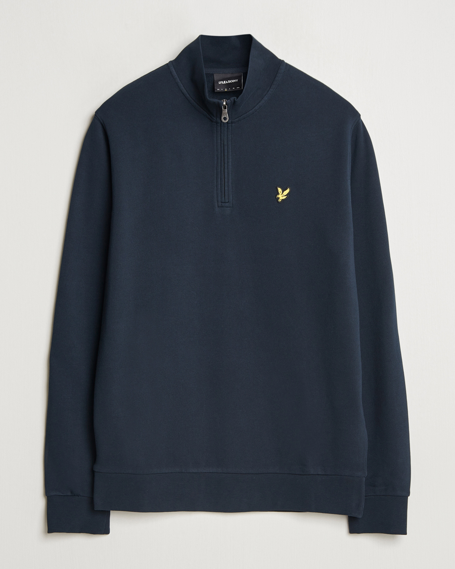 Homme | Pulls Et Tricots | Lyle & Scott | Loopback Half Zip Sweater Dark Navy