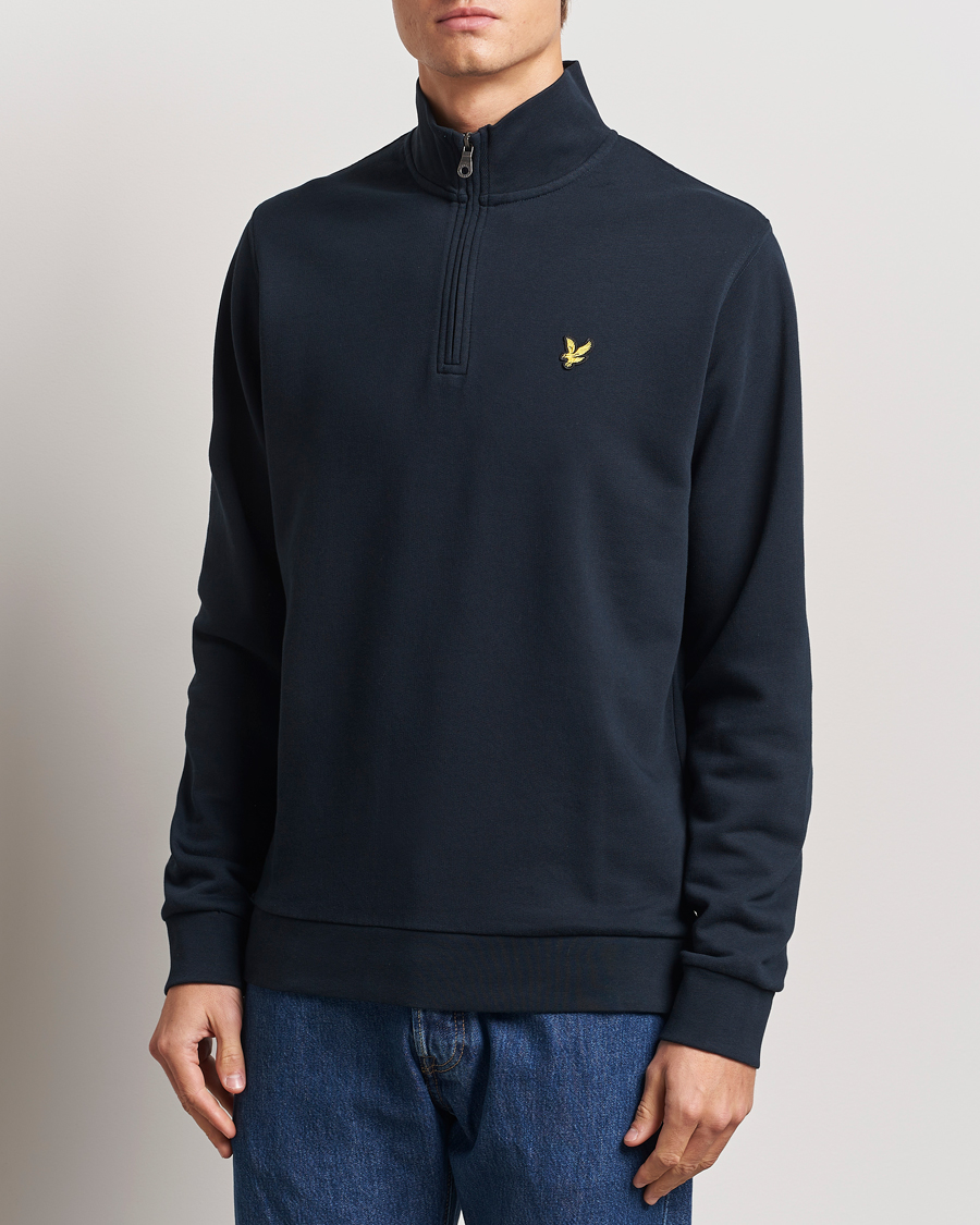 Homme | Pulls Et Tricots | Lyle & Scott | Loopback Half Zip Sweater Dark Navy