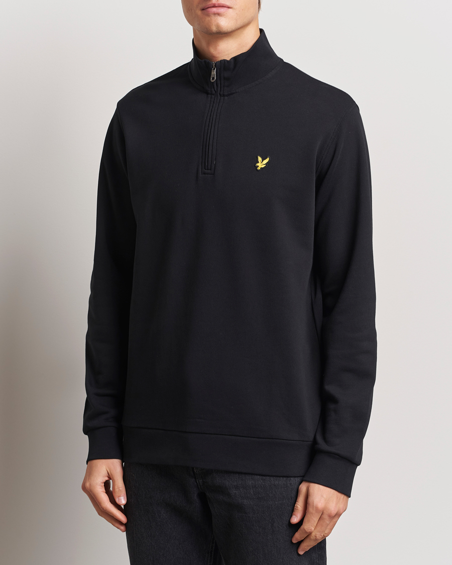 Homme | Pulls Et Tricots | Lyle & Scott | Loopback Half Zip Sweater Jet Black