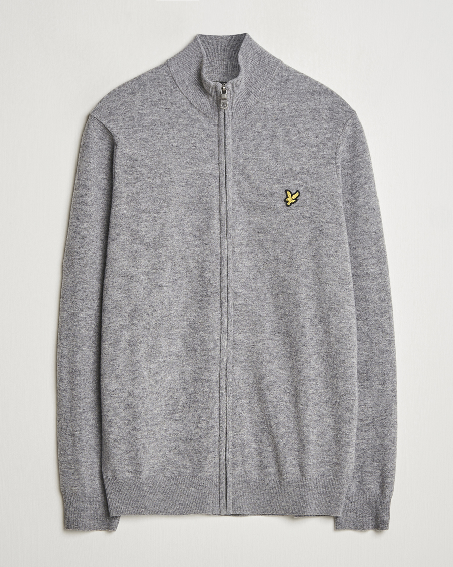 Homme | Pulls Et Tricots | Lyle & Scott | Lambswool Full Zip Mid Grey Marl