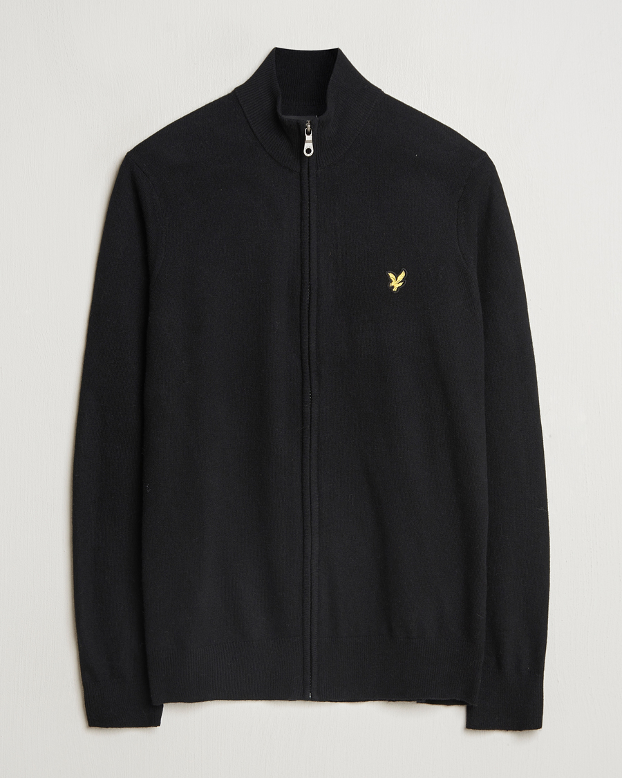 Homme | Pulls Et Tricots | Lyle & Scott | Lambswool Full Zip Jet Black Marl