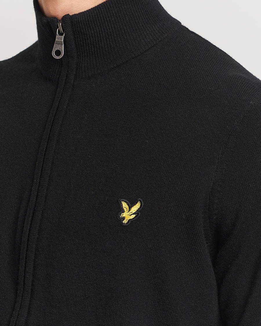 Homme | Pulls Et Tricots | Lyle & Scott | Lambswool Full Zip Jet Black Marl