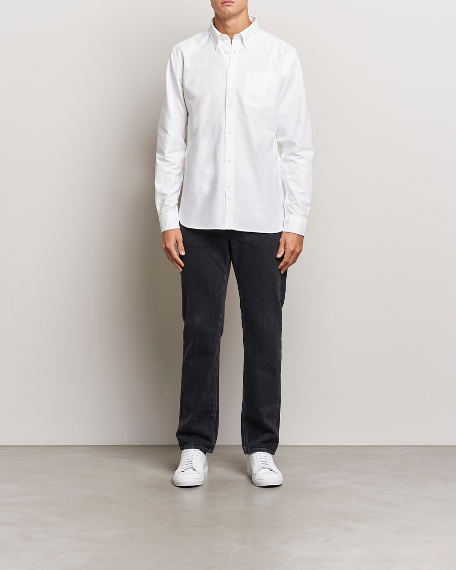 Homme | Chemises | Lyle & Scott | Tonal Eagle Plain Oxford Shirt White