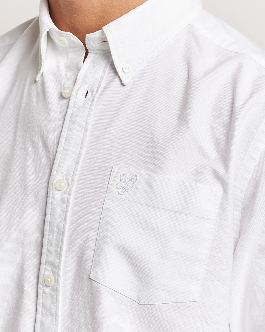 Homme | Chemises | Lyle & Scott | Tonal Eagle Plain Oxford Shirt White