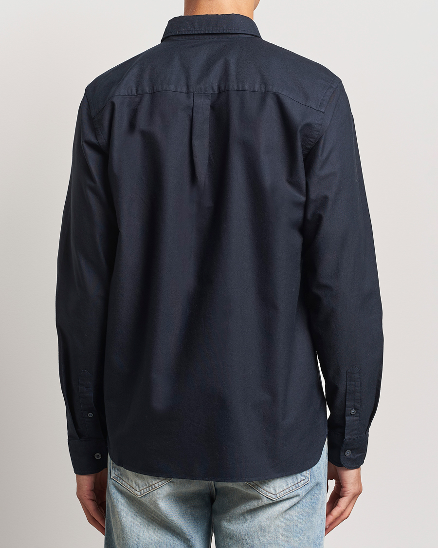 Homme | Chemises | Lyle & Scott | Tonal Eagle Plain Oxford Shirt Dark Navy