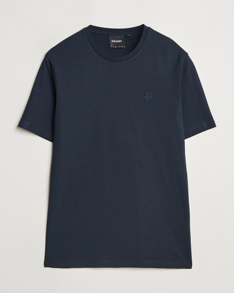 Homme | T-shirts | Lyle & Scott | Tonal Eagle Crew Neck T-Shirt Dark Navy
