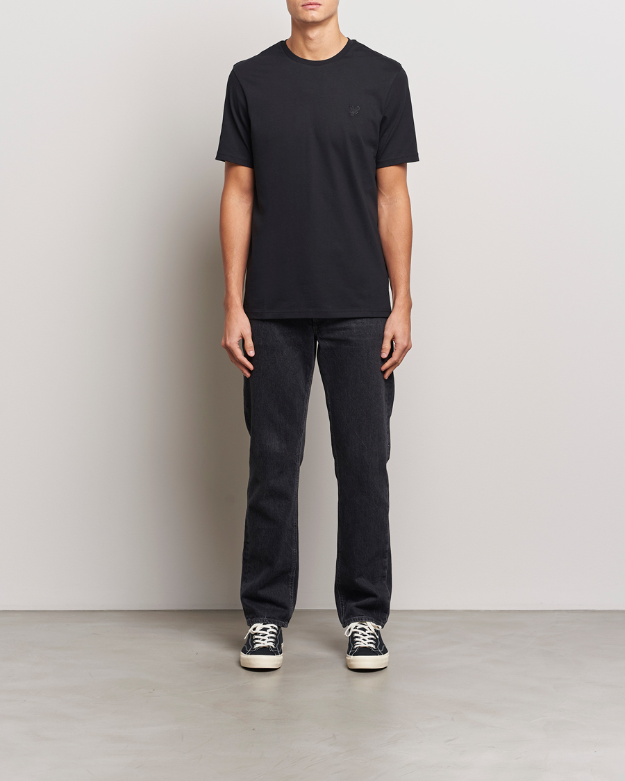 Homme | T-shirts | Lyle & Scott | Tonal Eagle Crew Neck T-Shirt Jet Black