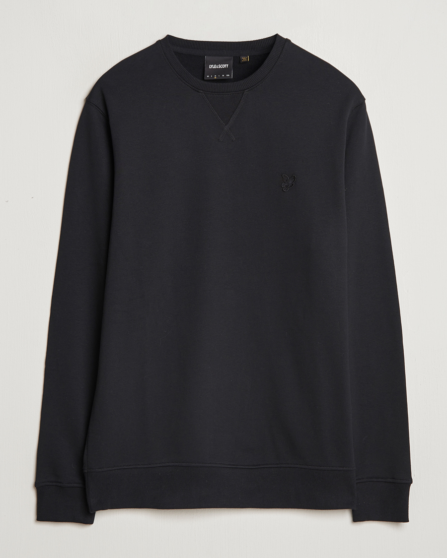 Homme | Pulls Et Tricots | Lyle & Scott | Tonal Eagle Crew Neck Sweatshirt Jet Black