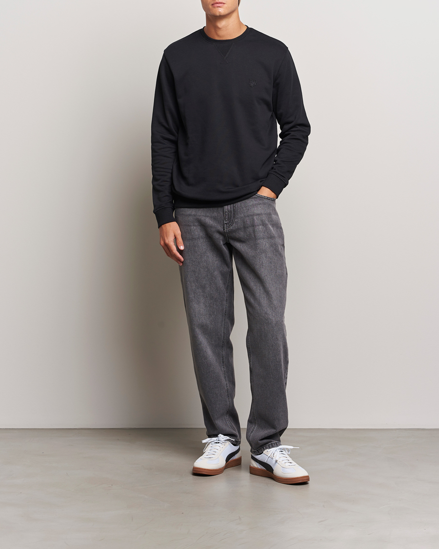 Homme | Pulls Et Tricots | Lyle & Scott | Tonal Eagle Crew Neck Sweatshirt Jet Black
