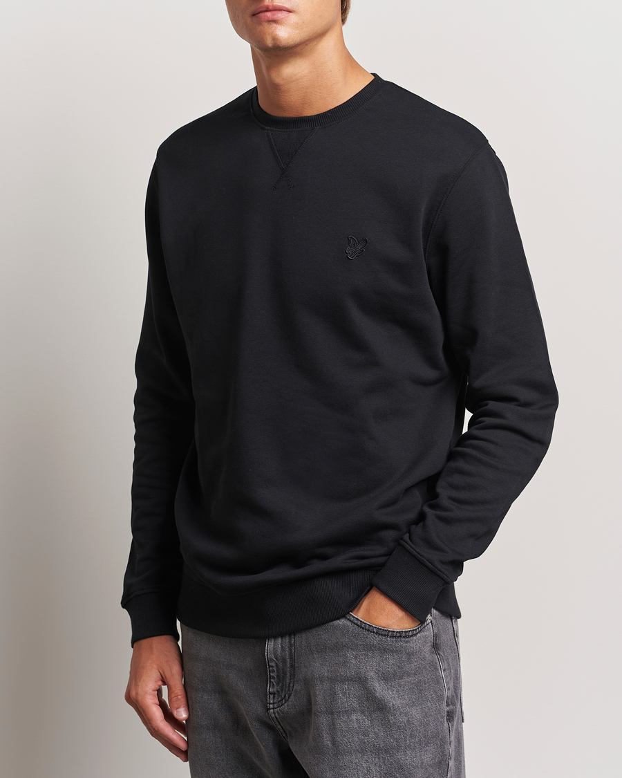 Homme | Pulls Et Tricots | Lyle & Scott | Tonal Eagle Crew Neck Sweatshirt Jet Black