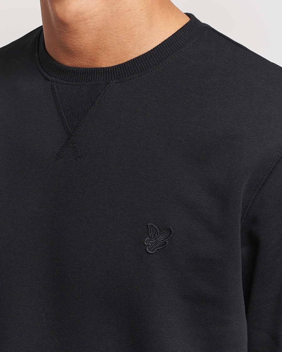 Homme | Pulls Et Tricots | Lyle & Scott | Tonal Eagle Crew Neck Sweatshirt Jet Black