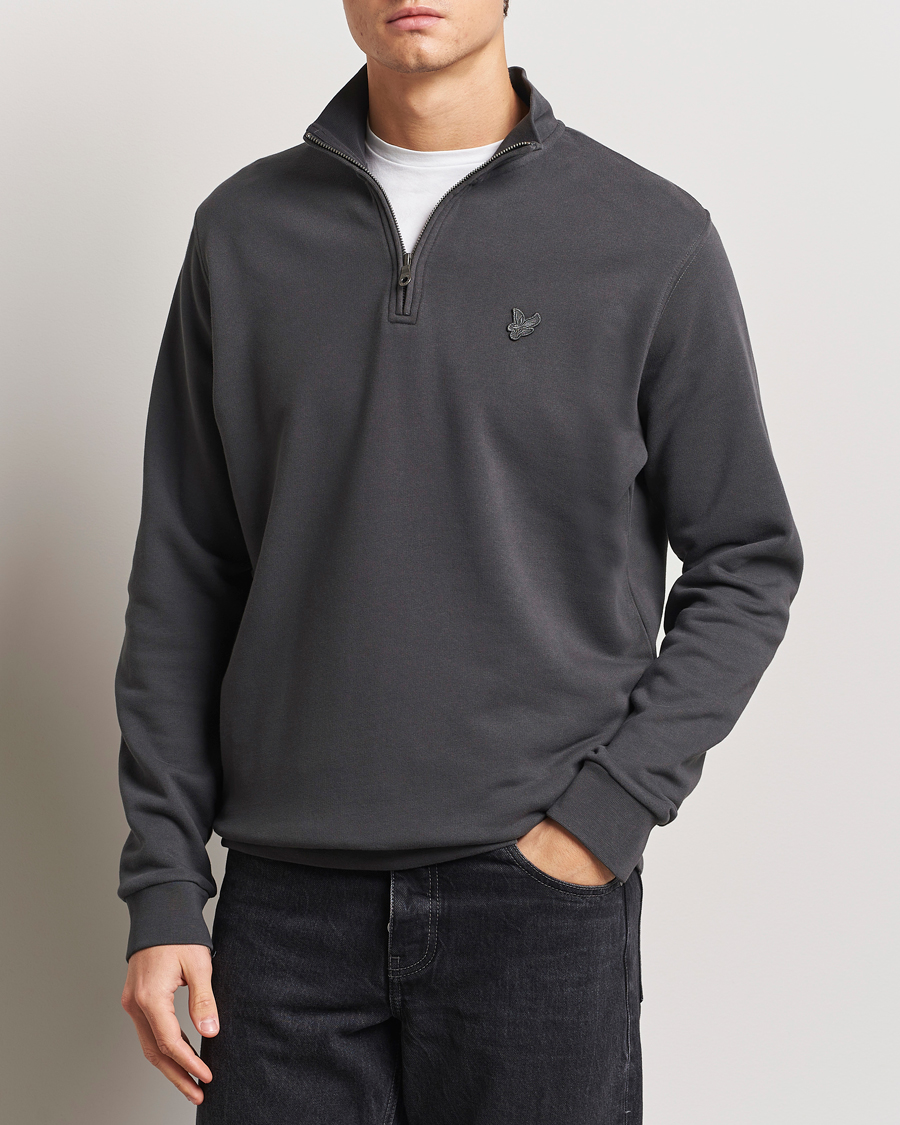 Homme | Pulls Et Tricots | Lyle & Scott | Tonal Eagle Half Zip Sweater Gunmetal