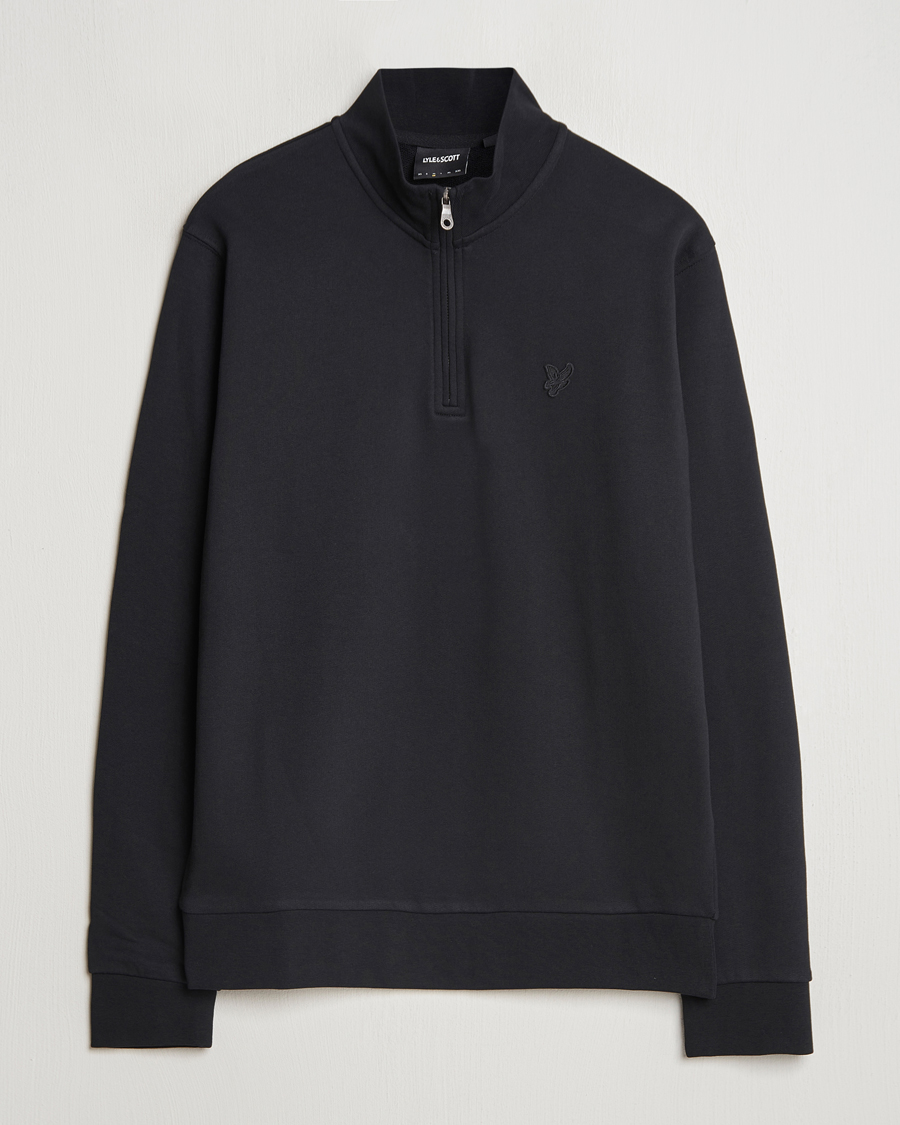 Homme | Pulls Et Tricots | Lyle & Scott | Tonal Eagle Half Zip Sweater Jet Black