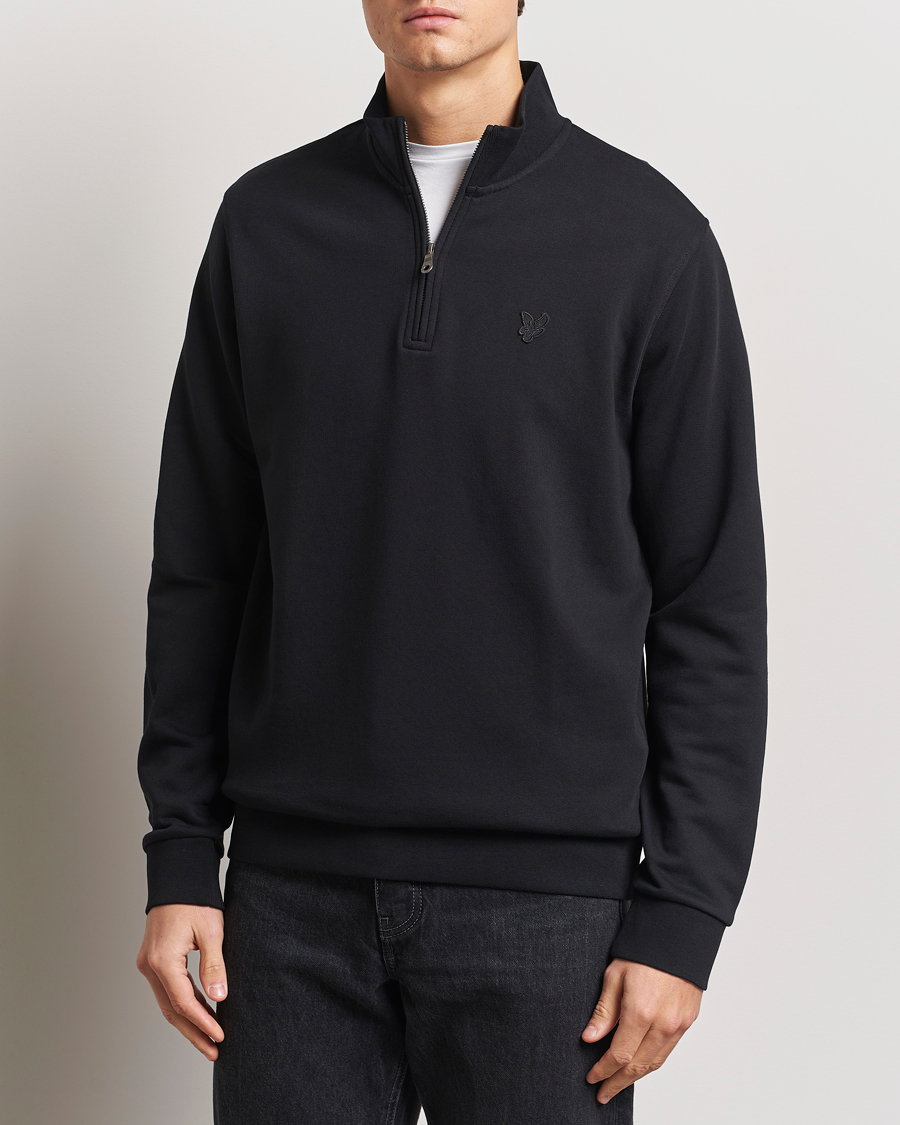 Homme | Pulls Et Tricots | Lyle & Scott | Tonal Eagle Half Zip Sweater Jet Black