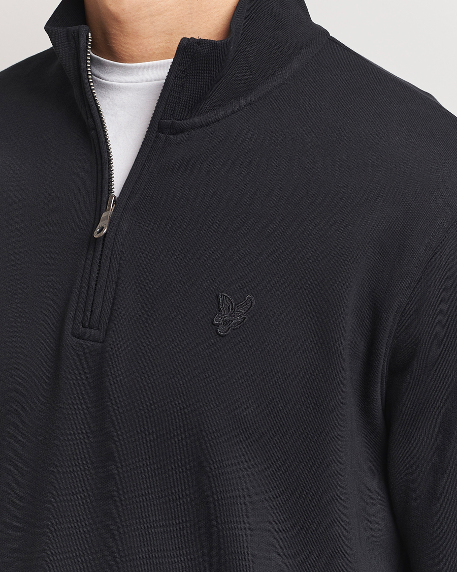 Homme | Pulls Et Tricots | Lyle & Scott | Tonal Eagle Half Zip Sweater Jet Black